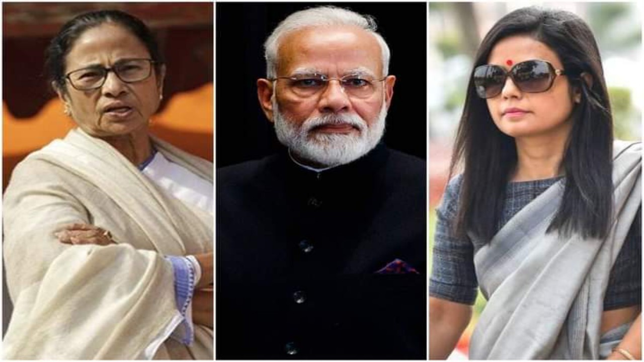 Mamata banerjee , modi,  mahua moitra