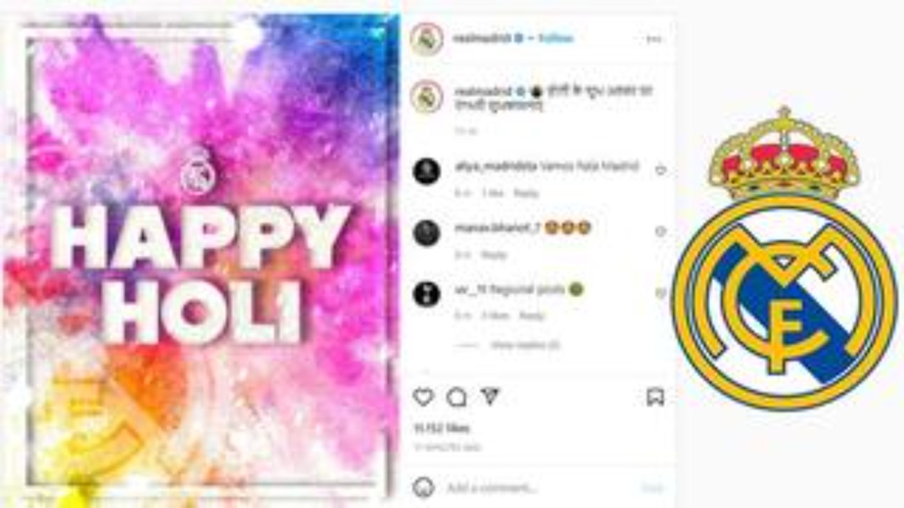 Holi wishes real madrid