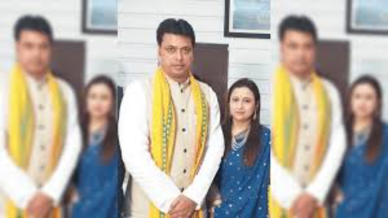 Biplab Kumar and his wife